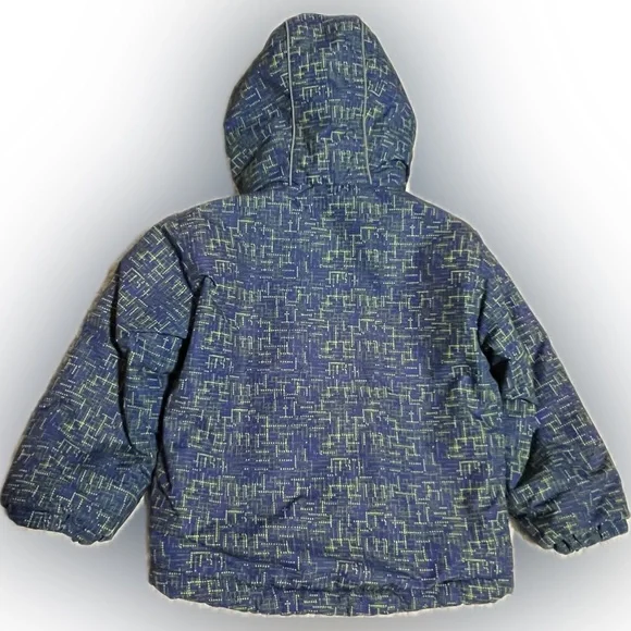 ICEBURG | 3T | Toddler | boys/girls | Winter Coat | Blue Greenish yellow - Picture 3 of 7